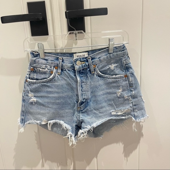 Agolde Parker Short in Swampmeet (24) - Picture 5 of 12